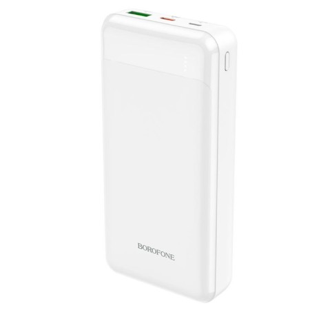 External battery Borofone BJ19A, Li-Pol, 20,000 mAh, PD20W+Qc3.0, USB/Type-C 3 A, White-1