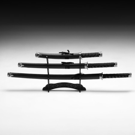 Suv. Product Katana 3V1 on a stand, scabbard leatherette, black, matte 46/70/89cm-1