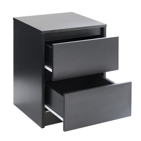 Bedside table 2 maders, 400x420x554, black-1