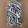 Braid knitted lamps 40 mm, 9.1 ± 0.5 m, black/white color
