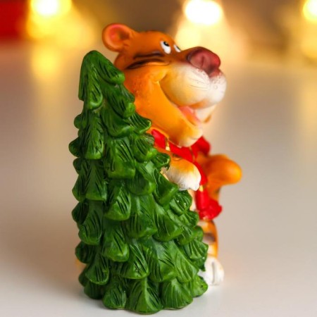 Piglite Polystone "Tiger with a cart" mix 10.5x7x8 cm-3