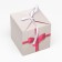 The box is folding, square pillow, "pink bow" 10 x 10 x 10 cm,