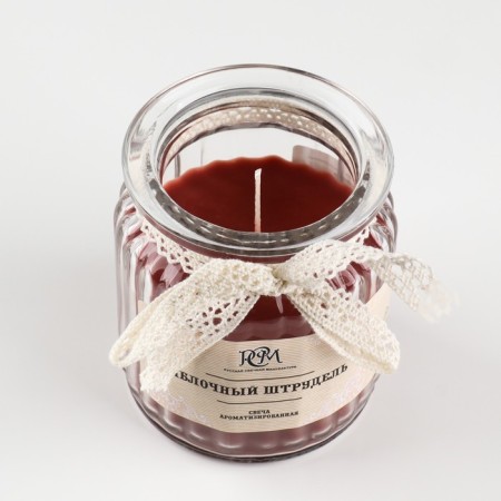 Candle in a jar flavored "apple strudel" 180g, burning time 45h-2