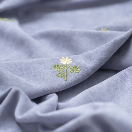 Set of curtains "Ginko", size 145x270 cm, lavender color-4