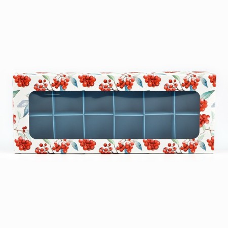 Folding box under 12 sweets “Ryabina”, 3.8 x 10.5 x 26.5 cm, New Year-2