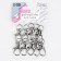 Metal carbine, 37 × 12 mm / 9 × 1.7 mm, 10 pcs, silver color