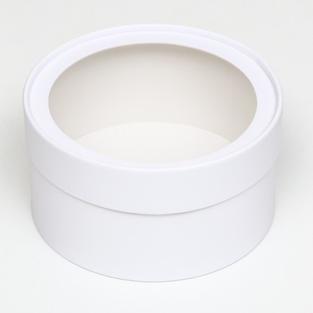 Gift box "Almaz" White, hooked with a window, 16 x 11 cm-2