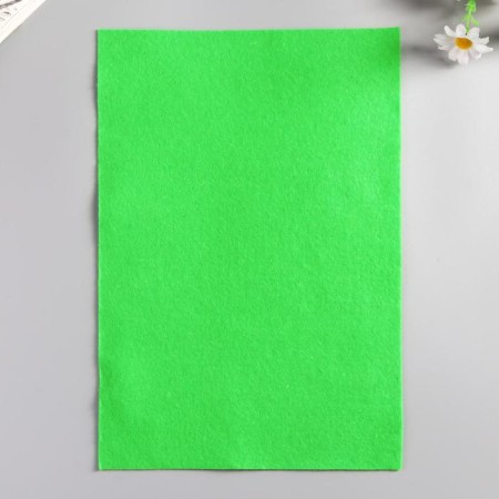 Soft 1 mm felt "bright green" set of 10 sheets format A4-1
