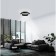 Sazan backlight fan, 3x12.6W, LED, steel, plastic, black, white, acrylic, milk 1011