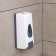 The dispenser for an antiseptic or liquid soap is mechanical, 600 ml, plastic, white color