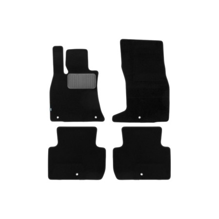 Rugs in the Premium salon for Kia Stinger 2020-, liftback, 4 pcs., Textile