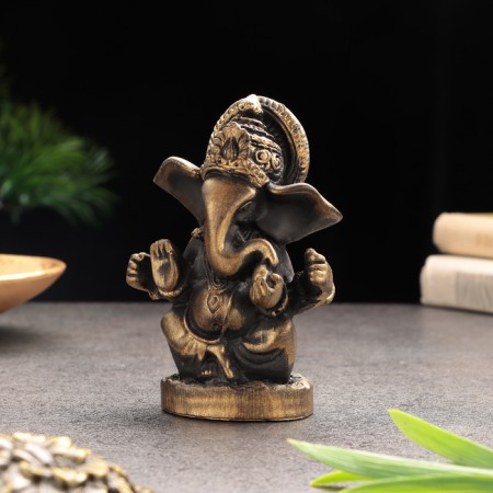 Souvenir "Ganesh Wise", gypsum concrete, 9x8x4.5cm, set 2 pcs-4