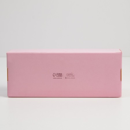 Confectionery packaging, cupcake box with a window, “pink”, 26 x 10 x 8 cm-3