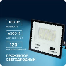 Flight LED, 100 W, 7700 LM, 6500K, IP66, 220V