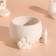 Circular candlestick with paws 7*12.5 cm white