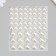 Sticker of plastic rhinestones "Half -dash of different sizes" white 9.5x11 cm