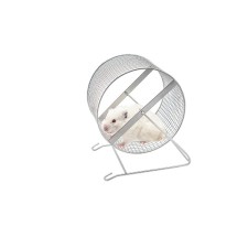 Wheel for rodents metal, mesh, 20 cm, chrome