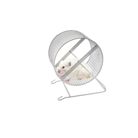 Wheel for rodents metal, mesh, 20 cm, chrome