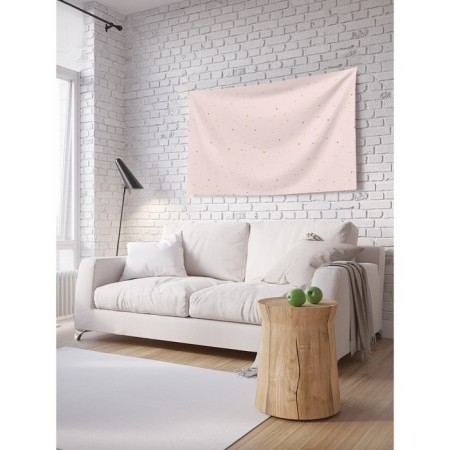 Decorative panel with photo printing "Snowfall from hearts", horizontal, size 100x150 cm