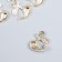 Decor for creativity metal, rhinestones "Funny whale with a fountain" gold 1.7x2 cm