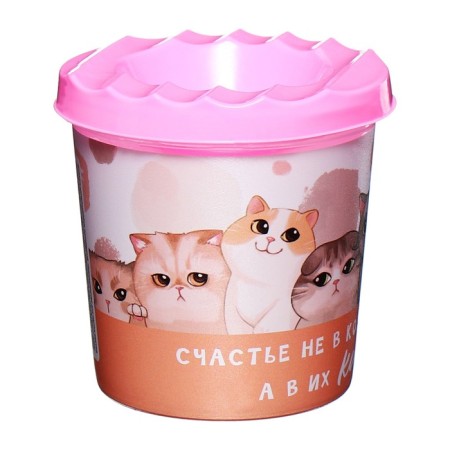 Smaching Substacle Single 210ml Calligrata "kittens", with a pattern, mix-1