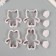 Cathers for polymer clay "Beast and Muzzle" set 8 pcs