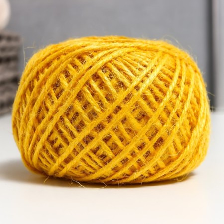 Yarn 100% juts "Softino Jute Colored" 50m ± 2m yellow 50 g-1