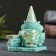 Figure "Owl Librarian" Emerald 9x7x6cm