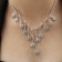 Set 2 objects: earrings, necklace "elite" waterfall, white color in silver, 37 cm