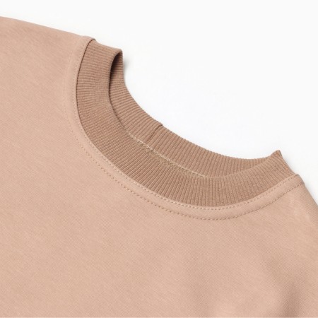 Costume (sweatshirt and trousers) children's minku, beige color, height 152 cm-4