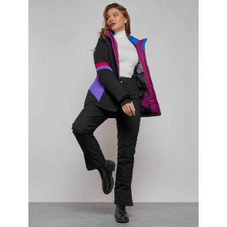 Ski jacket female winter, size 46, black color-20