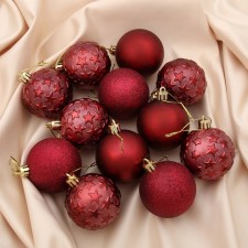 Set of balls plastic D-6 cm, 12 pcs 