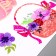 Sticker Plastic Interior Color "Pink Flamingo and Girl" 50x70 cm