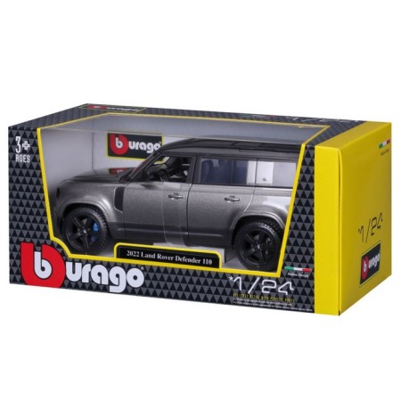 BBURAGO LAND Rover Defender 110 2022, Die-Cast, 1:24, Gray color-8