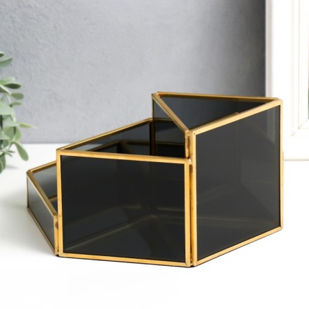 Organizer Glass for the Lesses "hexagon" 10x17x20 cm-2