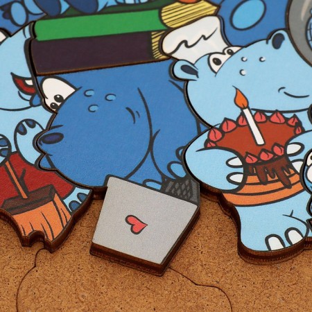 Puzzle-headed "Funny Hippo"-2