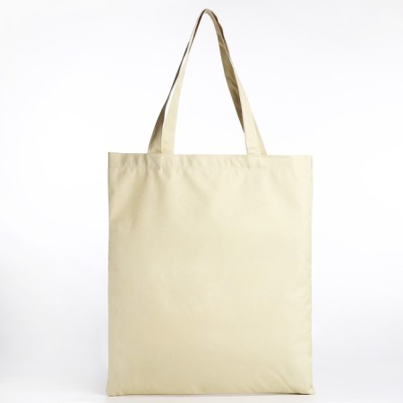 Textile choper with embroidery Smile, 40x35 cm, beige color-5