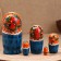 Matryoshka "Berry", orange dress, 5 doll, 16 cm