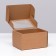 Self -charged box with a window, brown, 17 x 12 x 10 cm