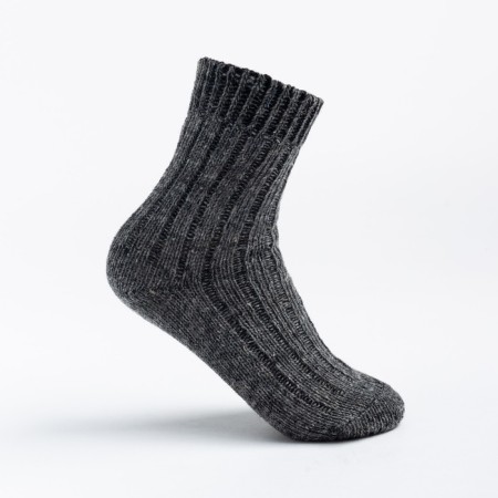 Socks children's woolen rubber color dark gray, size 22