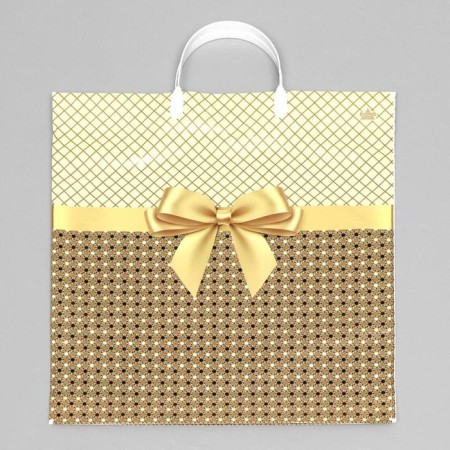 Golden package, polyethylene with a plastic pen, 100 μm 44 x 40 cm