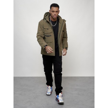 Sports male jacket, size 48, dark beige color-11