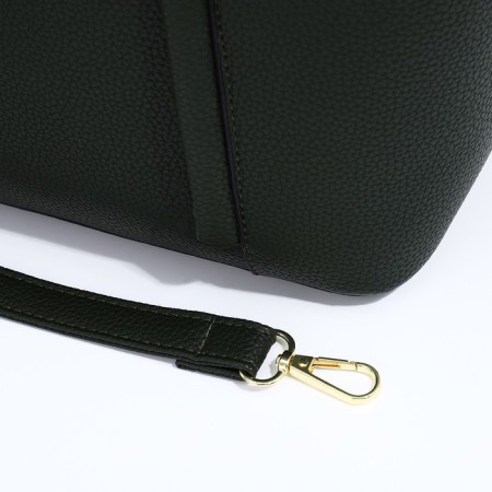 Zipper bag with zipper, green color-5