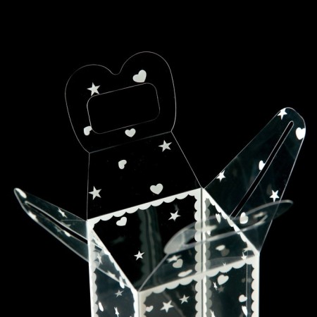 Folding box from PVC 6 x 6 x 10 cm "Heart"-3