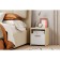 Bedside table, 400x350x440, white/oak sonoma