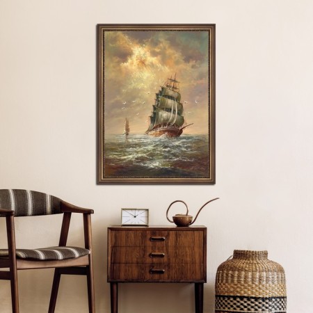 Reproduction of the picture "Storm", 50x70, frame (56-982t)-3