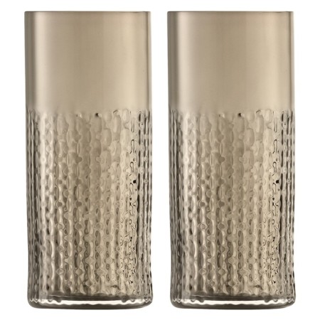Set of high glasses, brown color, 400 ml