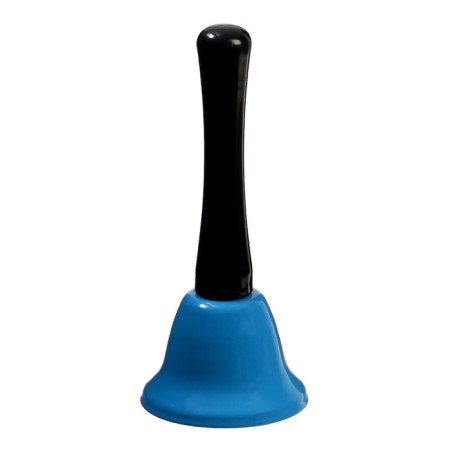 Metal bell, desktop call "Funk", 12.5 x 5 cm, blue