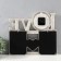 Multi -chamber with the clock "Love" plastic, 3 photos (10x15/2 pcs, 10x10/1 pcs) cent. white