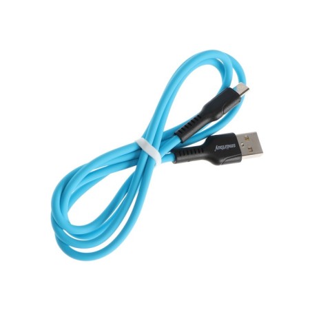 Smartbuy S21, microUSB cable - USB, 2.4 A, 1 m, charging + data transfer, blue-2